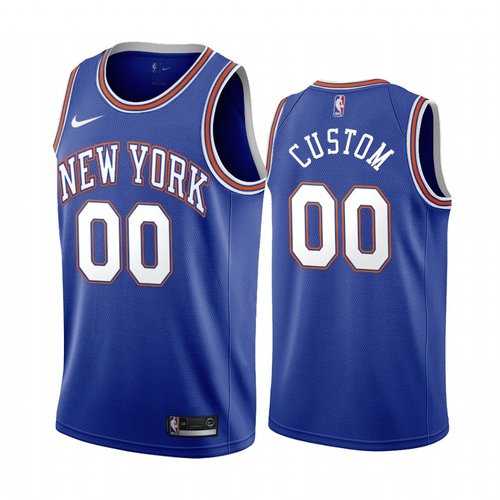 Men%27s Nike New York Knicks Custom Navy 2019-20 Statement Edition NBA Jersey
